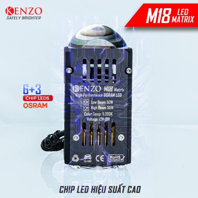Đèn KENZO M18 MATRIX