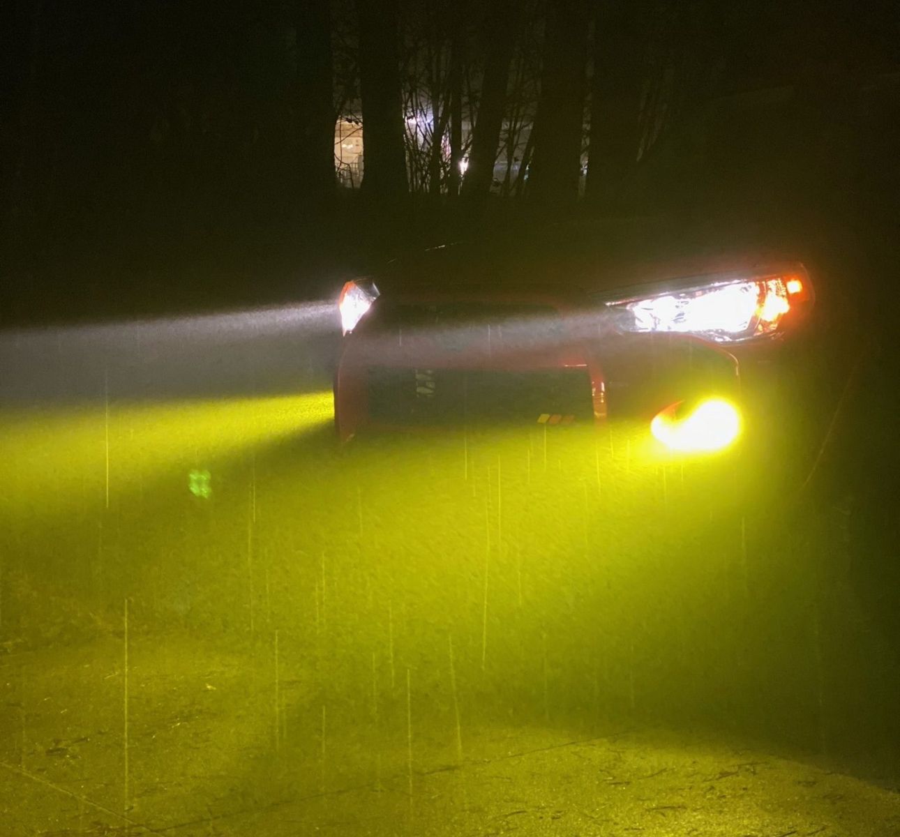 đèn gầm LED khi hoạt động trong sương m